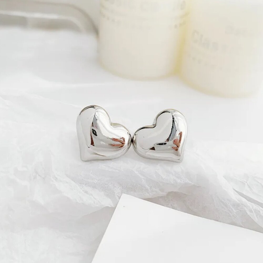 Heart Silver Earrings